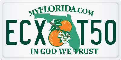FL license plate ECXT50