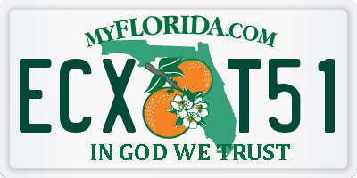 FL license plate ECXT51