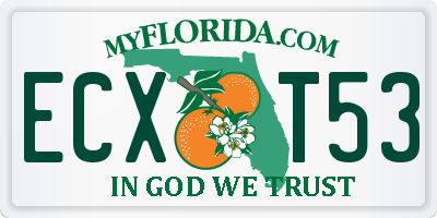 FL license plate ECXT53