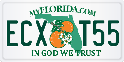 FL license plate ECXT55