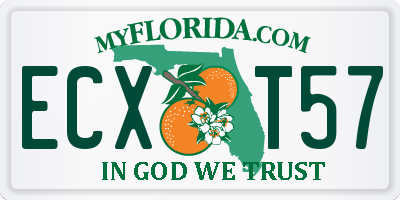 FL license plate ECXT57