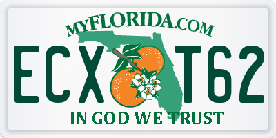FL license plate ECXT62