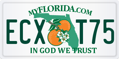 FL license plate ECXT75