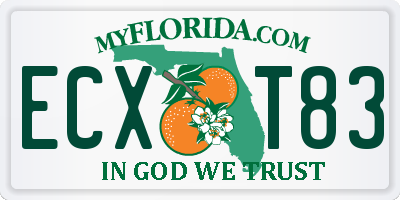 FL license plate ECXT83