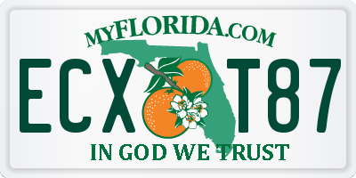 FL license plate ECXT87
