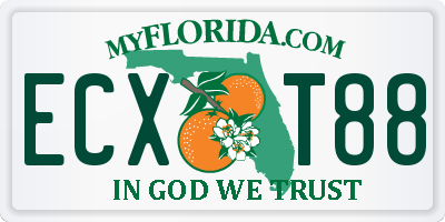 FL license plate ECXT88