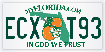 FL license plate ECXT93