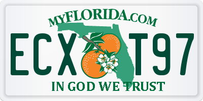 FL license plate ECXT97