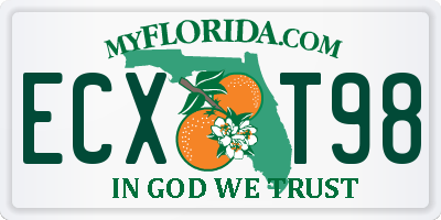 FL license plate ECXT98