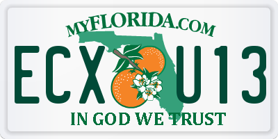 FL license plate ECXU13