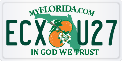 FL license plate ECXU27