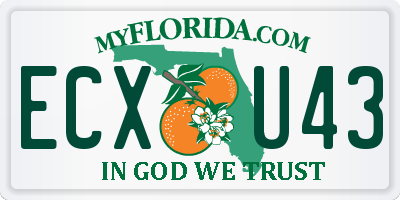 FL license plate ECXU43