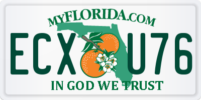 FL license plate ECXU76