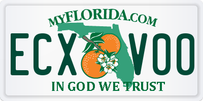 FL license plate ECXV00