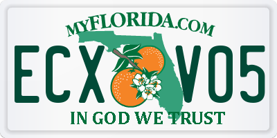 FL license plate ECXV05