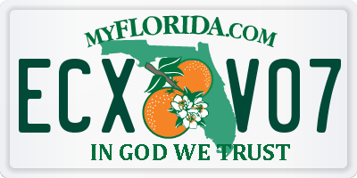 FL license plate ECXV07