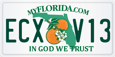 FL license plate ECXV13