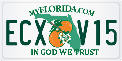 FL license plate ECXV15