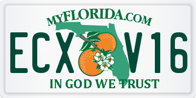 FL license plate ECXV16
