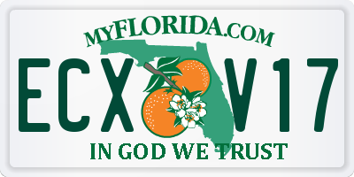 FL license plate ECXV17