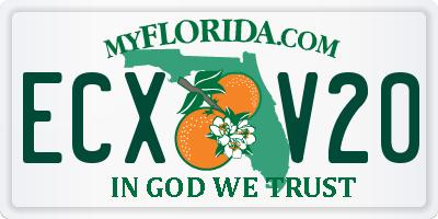FL license plate ECXV20