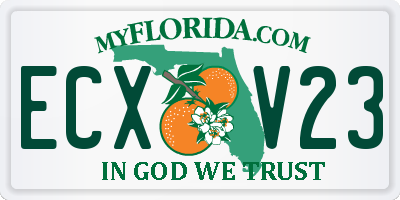 FL license plate ECXV23