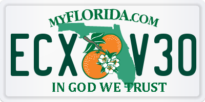 FL license plate ECXV30