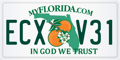 FL license plate ECXV31