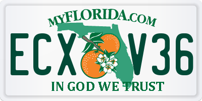 FL license plate ECXV36
