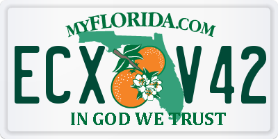 FL license plate ECXV42