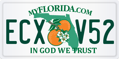 FL license plate ECXV52
