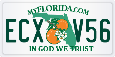 FL license plate ECXV56