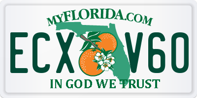 FL license plate ECXV60