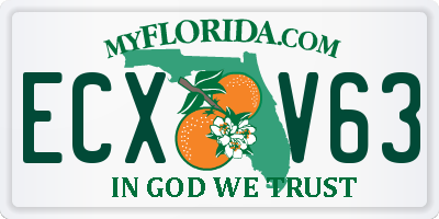 FL license plate ECXV63