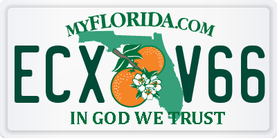 FL license plate ECXV66