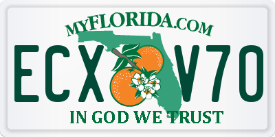 FL license plate ECXV70