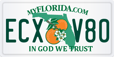 FL license plate ECXV80