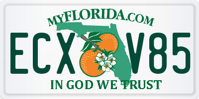 FL license plate ECXV85