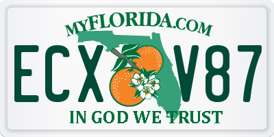 FL license plate ECXV87