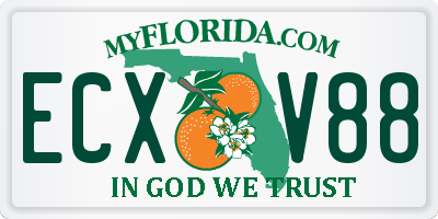 FL license plate ECXV88
