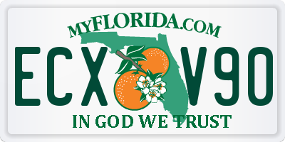 FL license plate ECXV90