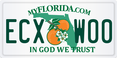 FL license plate ECXW00