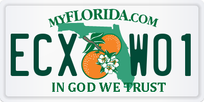 FL license plate ECXW01