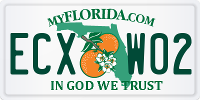 FL license plate ECXW02