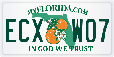 FL license plate ECXW07