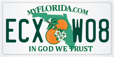 FL license plate ECXW08
