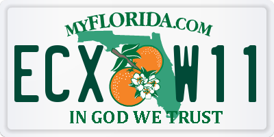 FL license plate ECXW11