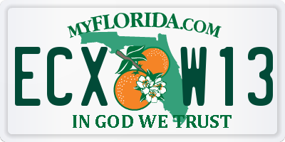 FL license plate ECXW13