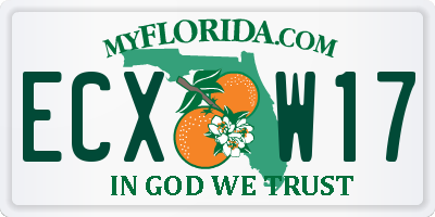 FL license plate ECXW17