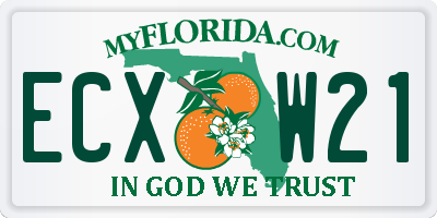FL license plate ECXW21